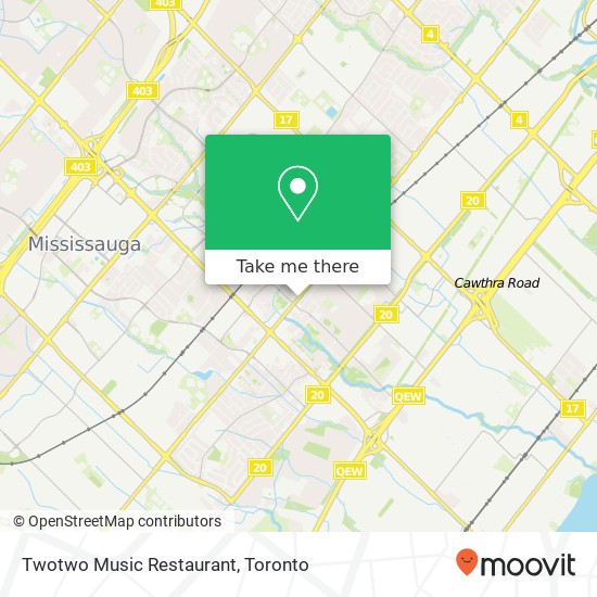 Twotwo Music Restaurant, 169 Dundas St E Mississauga, ON L5A plan