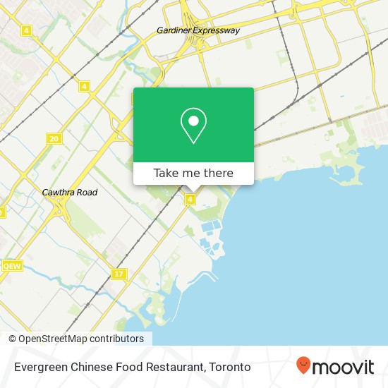 Evergreen Chinese Food Restaurant, 1407 Lakeshore Rd E Mississauga, ON L5E 1G7 plan