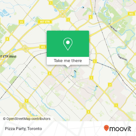 Pizza Party, 6700 Montevideo Rd Mississauga, ON L5N 1V1 map
