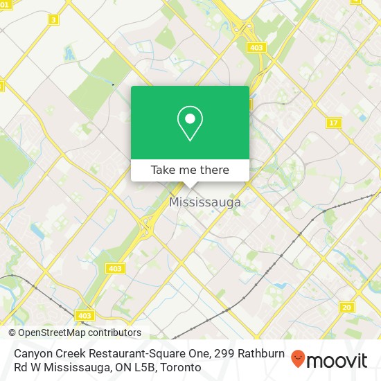 Canyon Creek Restaurant-Square One, 299 Rathburn Rd W Mississauga, ON L5B map