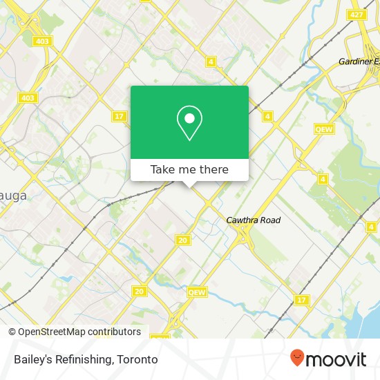 Bailey's Refinishing, 2446 Cawthra Rd Mississauga, ON L5A 3K6 map