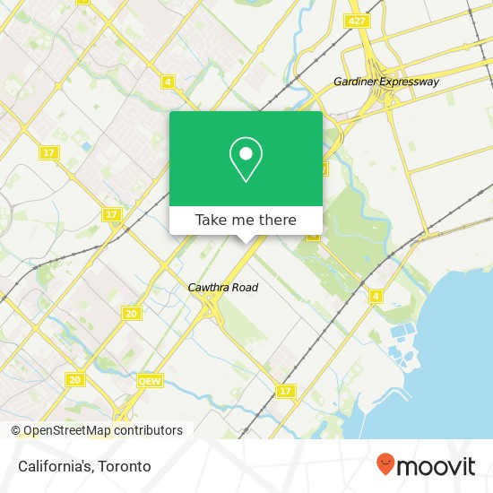 California's, 1077 N Service Rd Mississauga, ON L4Y map