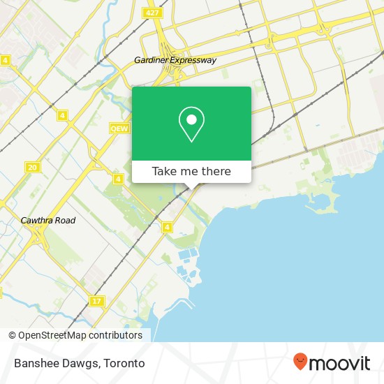 Banshee Dawgs, 3850 Lake Shore Blvd W Toronto, ON M8W 1R3 map