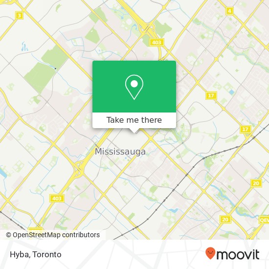 Hyba, 100 City Centre Dr Mississauga, ON map
