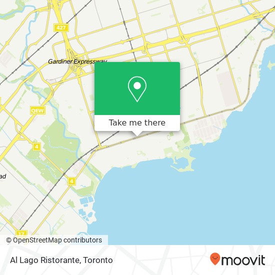 Al Lago Ristorante, 3423 Lake Shore Blvd W Toronto, ON M8W map