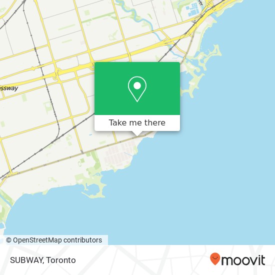 SUBWAY, 2735 Lake Shore Blvd W Toronto, ON M8V 1G9 plan