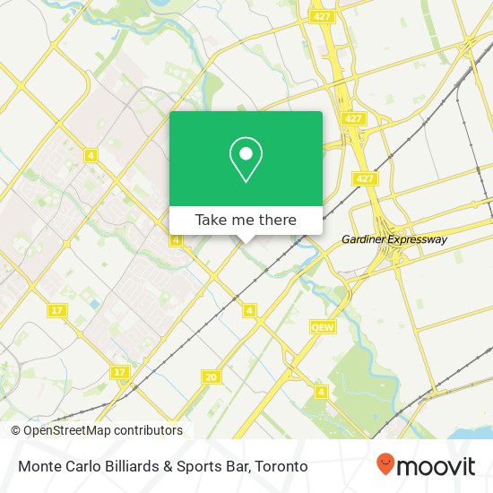 Monte Carlo Billiards & Sports Bar map