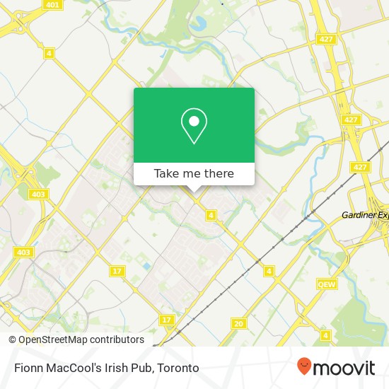 Fionn MacCool's Irish Pub, 3415 Dixie Rd Mississauga, ON L4Y 2B1 plan