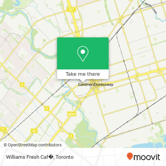 Williams Fresh Caf�, 197 N Queen St Toronto, ON M9C plan