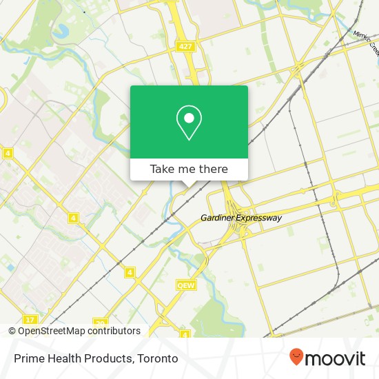 Prime Health Products, 133 The West Mall Toronto, ON M9C map