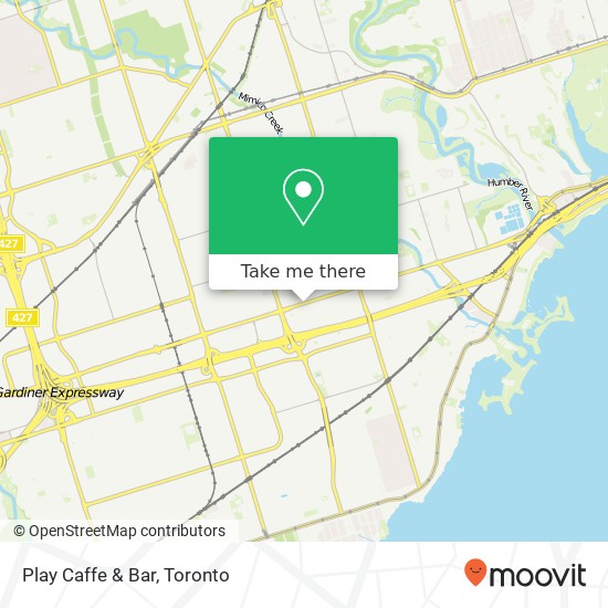 Play Caffe & Bar, 886 The Queensway Toronto, ON M8Z plan