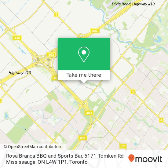 Rosa Branca BBQ and Sports Bar, 5171 Tomken Rd Mississauga, ON L4W 1P1 map