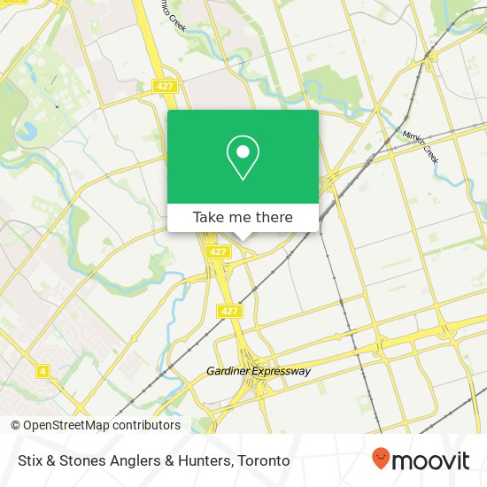 Stix & Stones Anglers & Hunters, 225 The East Mall Toronto, ON M9B map