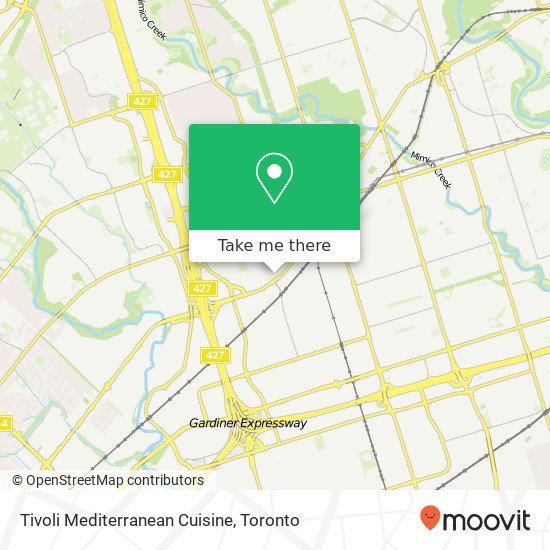 Tivoli Mediterranean Cuisine, 5468 Dundas St W Toronto, ON M9B 6E3 map