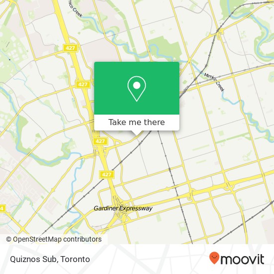 Quiznos Sub, 5487 Dundas St W Toronto, ON M9B plan