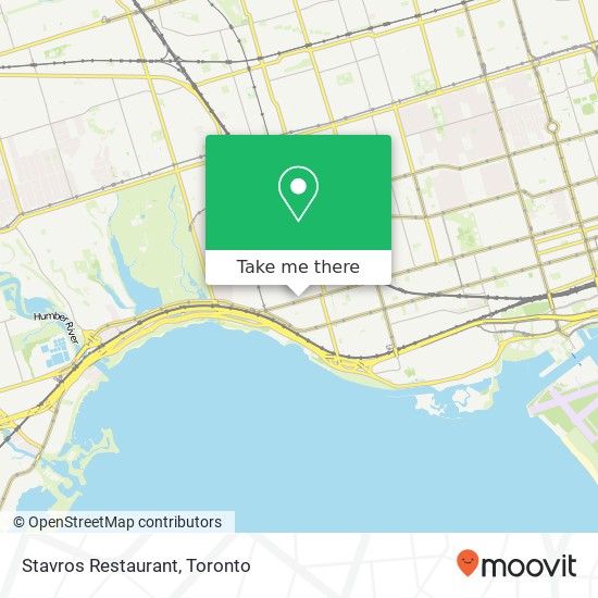 Stavros Restaurant, 1582 Queen St W Toronto, ON M6R 1A6 plan