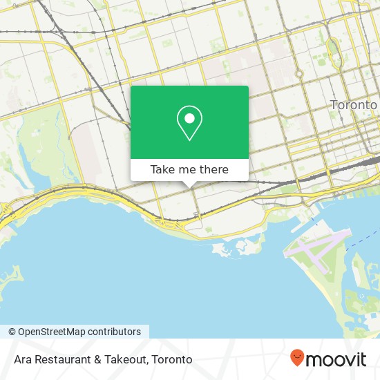 Ara Restaurant & Takeout, 1212 King St W Toronto, ON M6K map