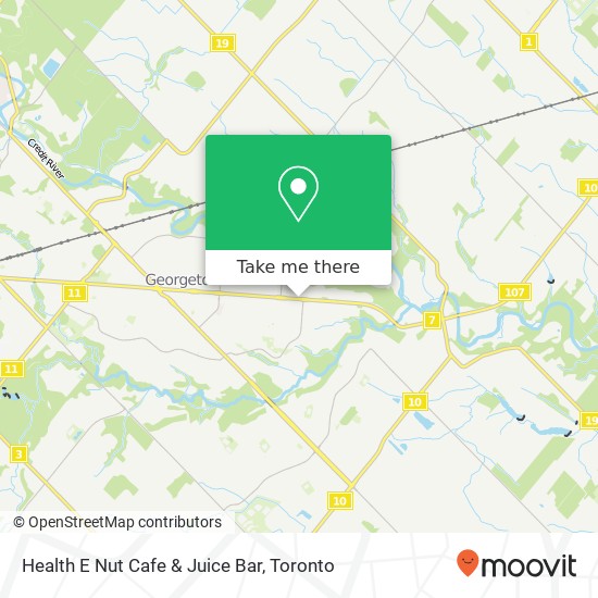 Health E Nut Cafe & Juice Bar, 360 Guelph St Halton Hills, ON L7G plan