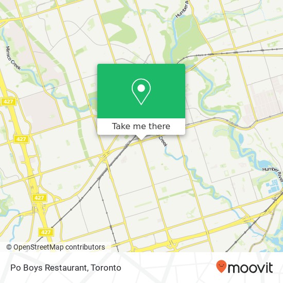 Po Boys Restaurant, 3369 Bloor St W Toronto, ON M8X map
