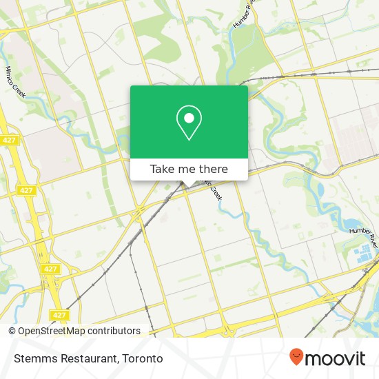 Stemms Restaurant, 3300 Bloor St W Toronto, ON M8X plan