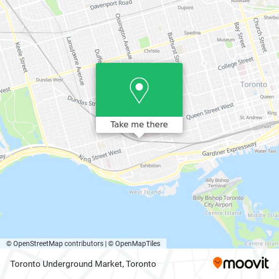 Toronto Underground Market map