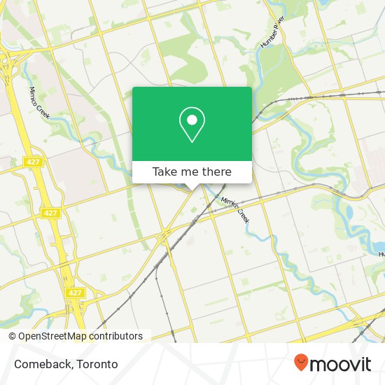 Comeback, 4893 Dundas St W Toronto, ON M9A 1B2 map