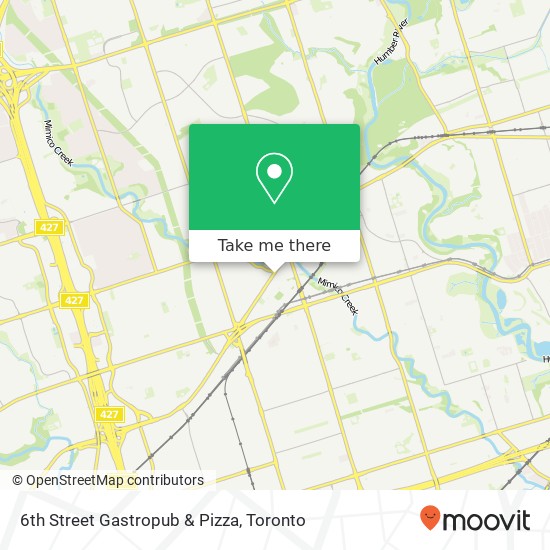 6th Street Gastropub & Pizza, 4923 Dundas St W Toronto, ON M9A 1B6 plan