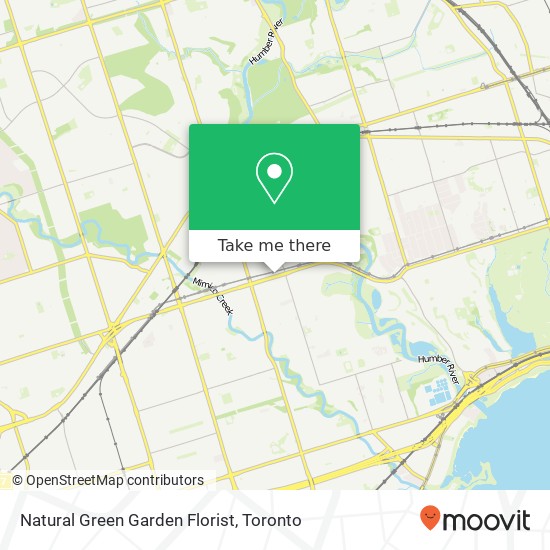 Natural Green Garden Florist, 2918 Bloor St W Toronto, ON M8X 1B6 plan