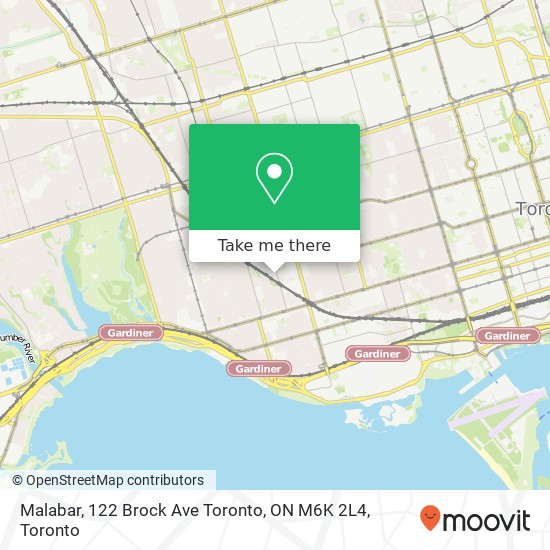Malabar, 122 Brock Ave Toronto, ON M6K 2L4 map