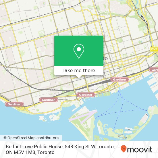 Belfast Love Public House, 548 King St W Toronto, ON M5V 1M3 plan