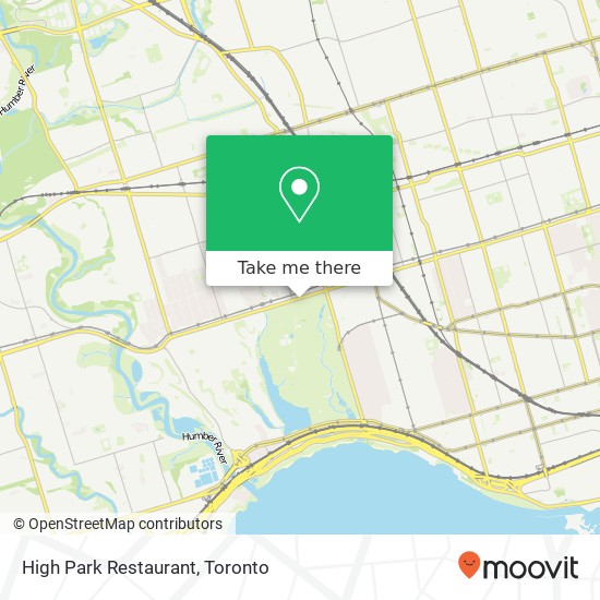 High Park Restaurant, 1873 Bloor St W Toronto, ON M6P map