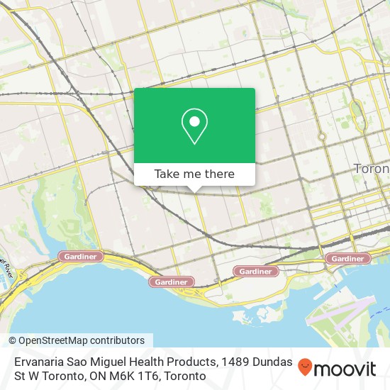 Ervanaria Sao Miguel Health Products, 1489 Dundas St W Toronto, ON M6K 1T6 plan