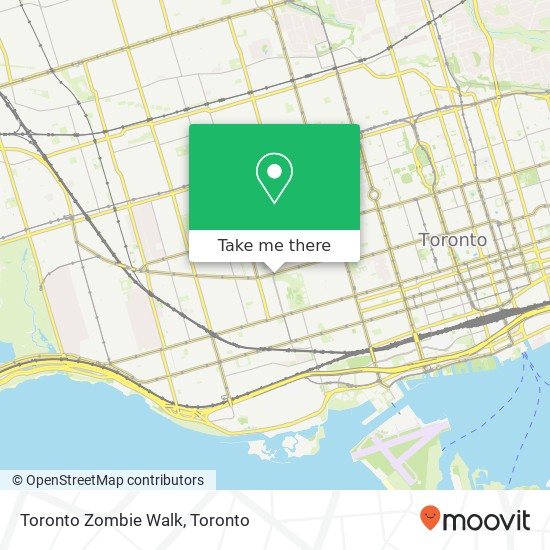 Toronto Zombie Walk map