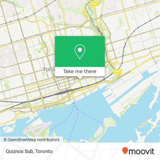 Quiznos Sub, 107 Front St E Toronto, ON M5A plan