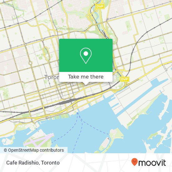 Cafe Radishio, 191 King St E Toronto, ON M5A 1J5 plan