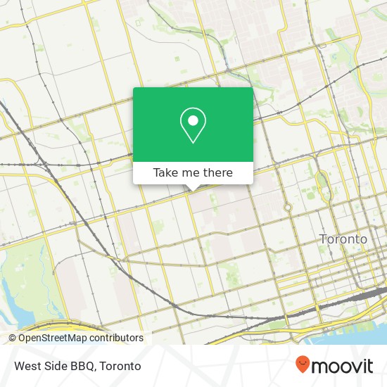 West Side BBQ, 853 Bloor St W Toronto, ON M6G 1M3 plan