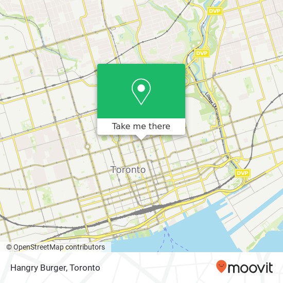 Hangry Burger, 437 Yonge St Toronto, ON M5B 1T3 plan