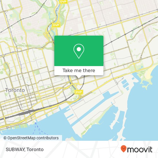 SUBWAY, 727 Queen St E Toronto, ON M4M 1H1 plan