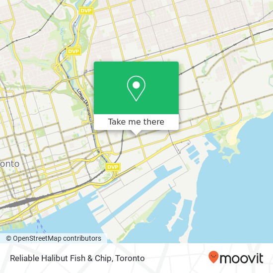 Reliable Halibut Fish & Chip, 954 Queen St E Toronto, ON M4M plan