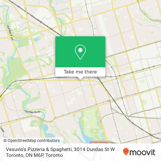 Vesuvio's Pizzeria & Spaghetti, 3014 Dundas St W Toronto, ON M6P map