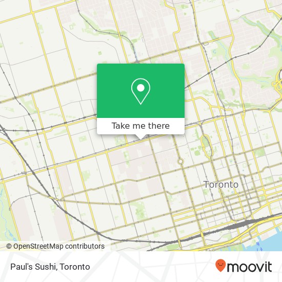 Paul's Sushi, 620 Bloor St W Toronto, ON M6G 1K7 plan