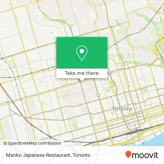 Mariko Japanese Restaurant, 551 Bloor St W Toronto, ON M5S map