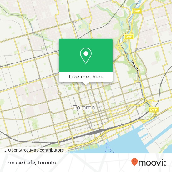 Presse Café, 875 Bay St Toronto, ON M5S 3K6 plan
