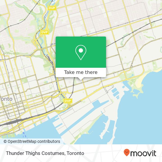 Thunder Thighs Costumes, 16 Busy St Toronto, ON M4M 1N8 plan