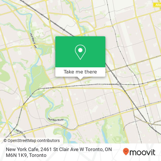 New York Cafe, 2461 St Clair Ave W Toronto, ON M6N 1K9 plan