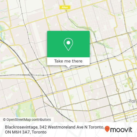 Blackrosevintage, 342 Westmoreland Ave N Toronto, ON M6H 3A7 plan