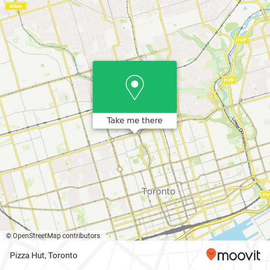 Pizza Hut, 204 Bloor St W Toronto, ON M5S plan