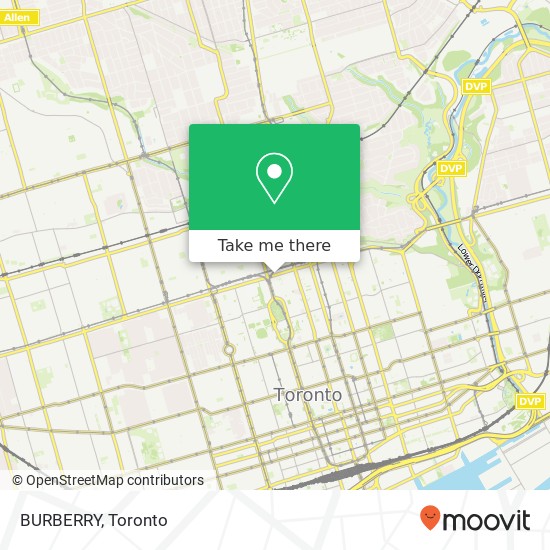 BURBERRY, 144 Bloor St W Toronto, ON M5S map