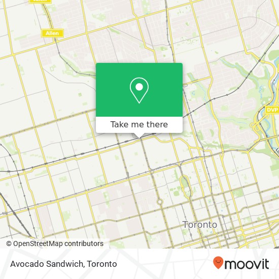 Avocado Sandwich, 284 Dupont St Toronto, ON M5R 1V9 plan