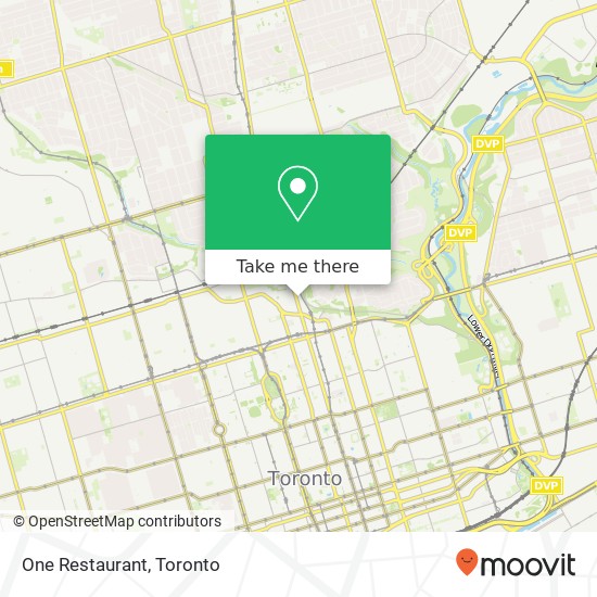 One Restaurant, 895 Yonge St Toronto, ON M4W 2H2 plan